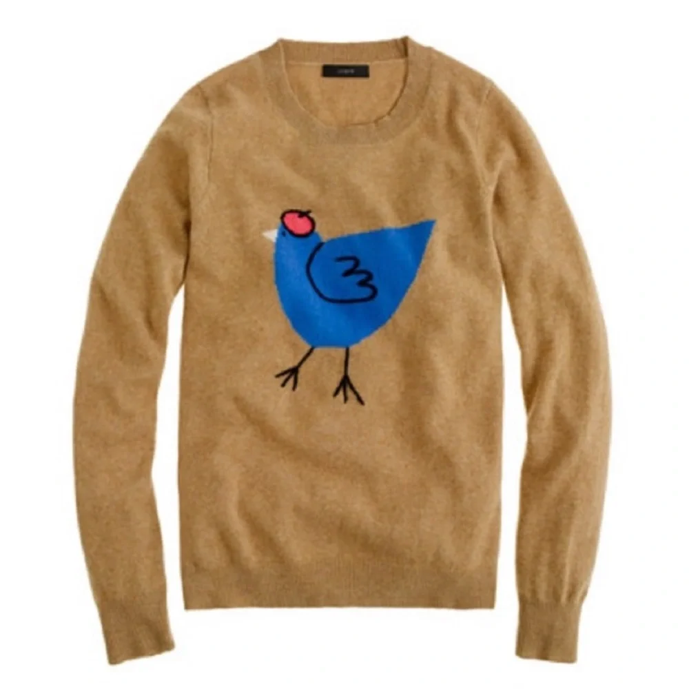 J. Crew French Hen Bird Sweater - Picture 2 of 12